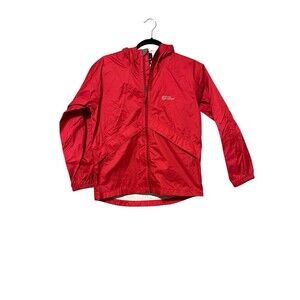 Red Ledge Thunderlight Rain Jacket Size Kids L Red Hooded
